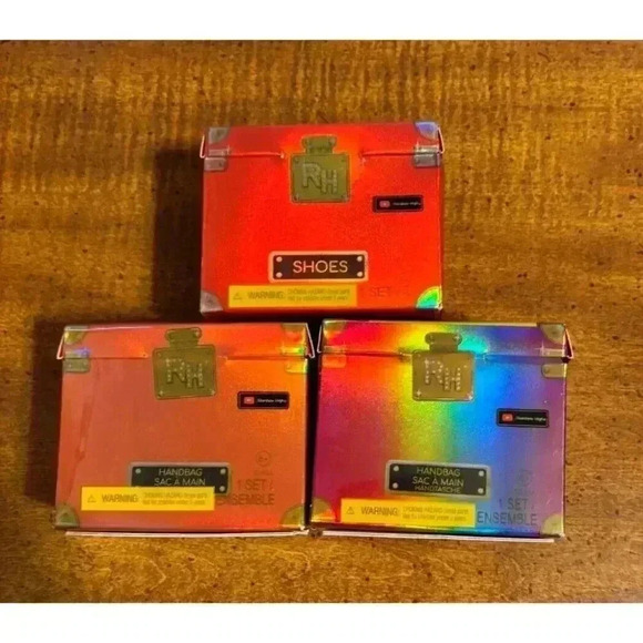 3pk Lot Rainbow High Mini Accessories Lot #2 - 2 Handbag/1 Shoe Surprise Box NIB - Picture 1 of 2